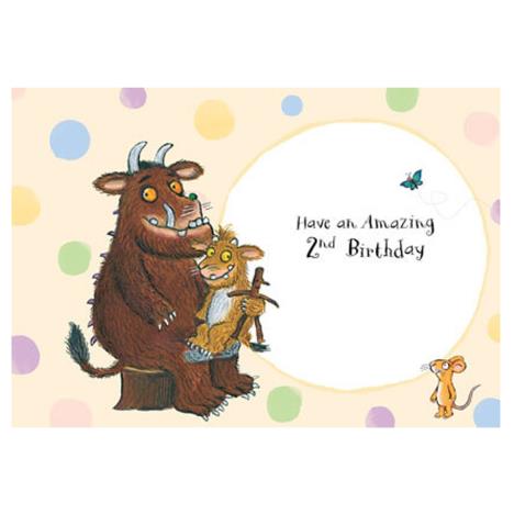 Look Whos Two The Gruffalo 2nd Birthday Card Extra Image 1